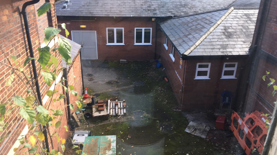 The old outside courtyard at The Brampton Museum