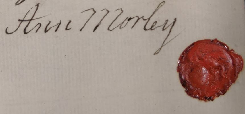 Signature on a letter