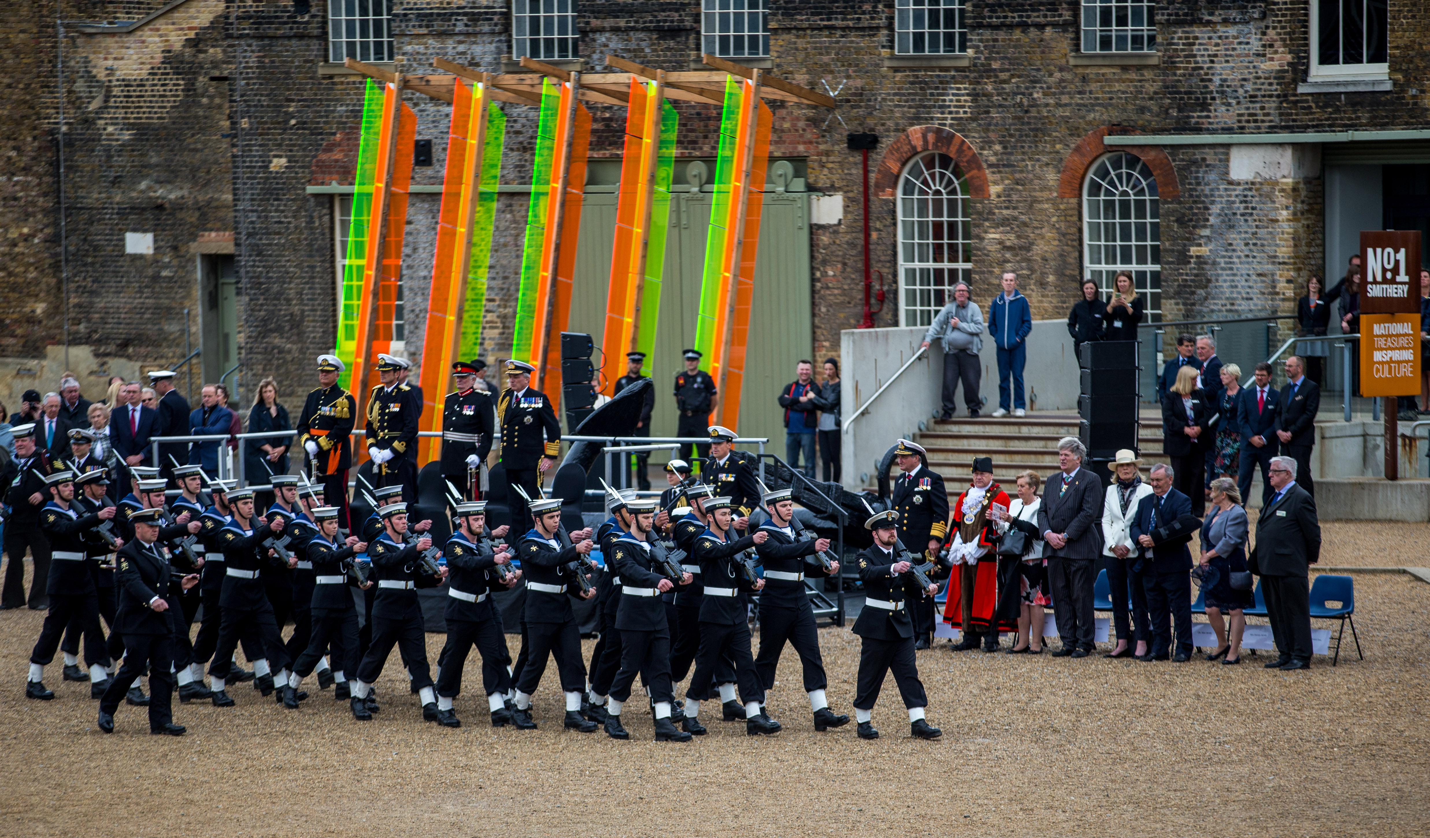 Soldiers marching