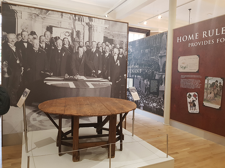 Table in Belfast City Hall