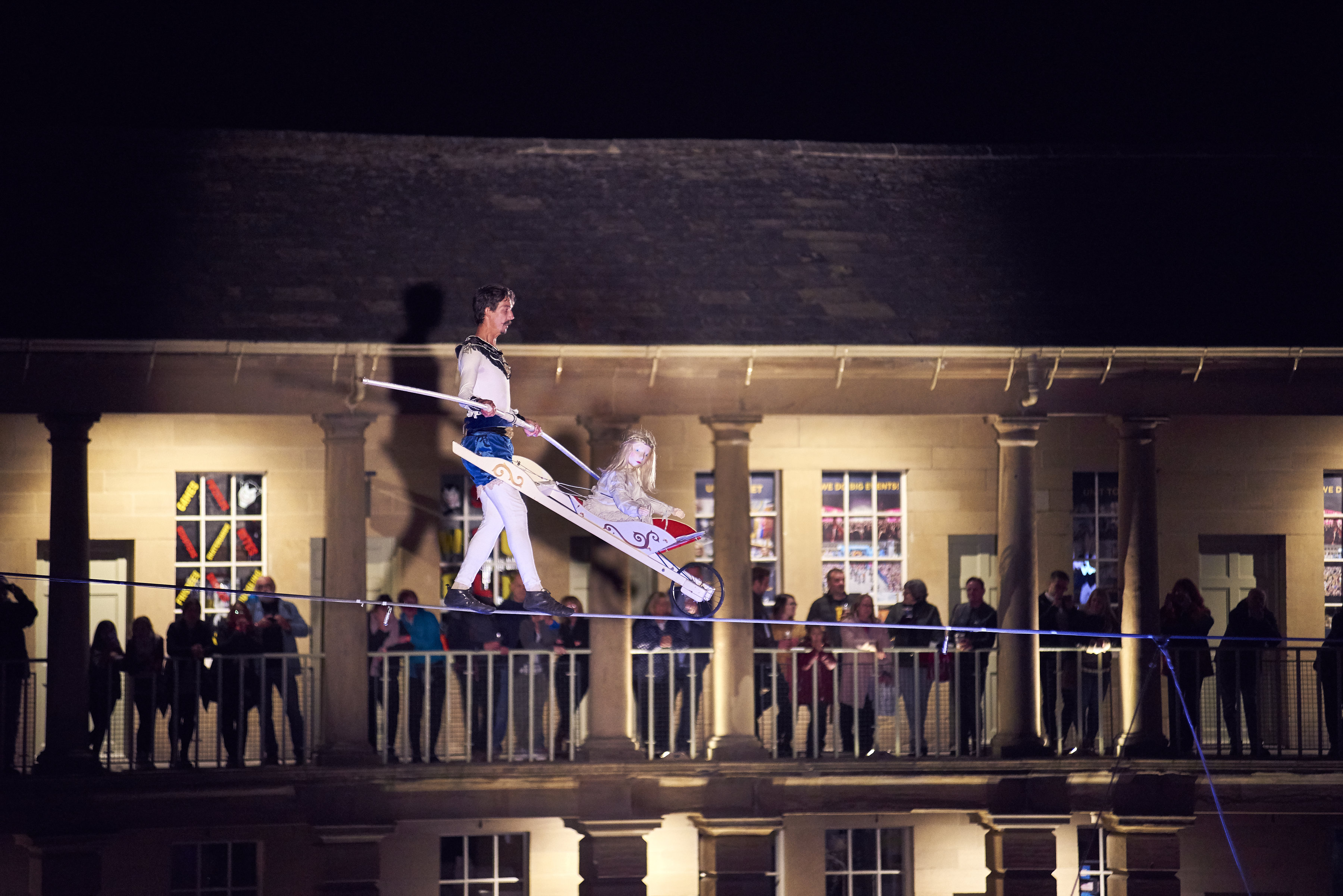 Acrobat on a high wire