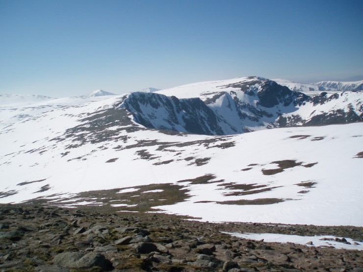 Snowy Cairngorm mountains