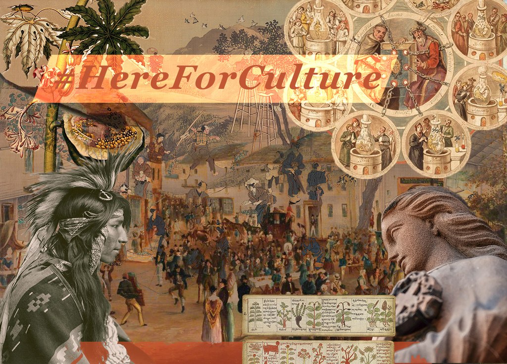 Image collage with #HereForCulture written in words
