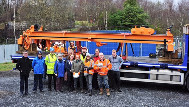 People by machinery at Hafod Morfa Copperworks