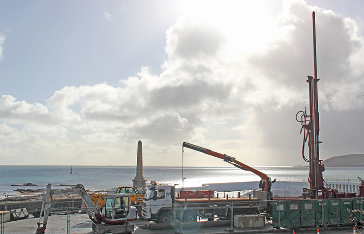 Construction of the geothermal well at Jubilee Pool