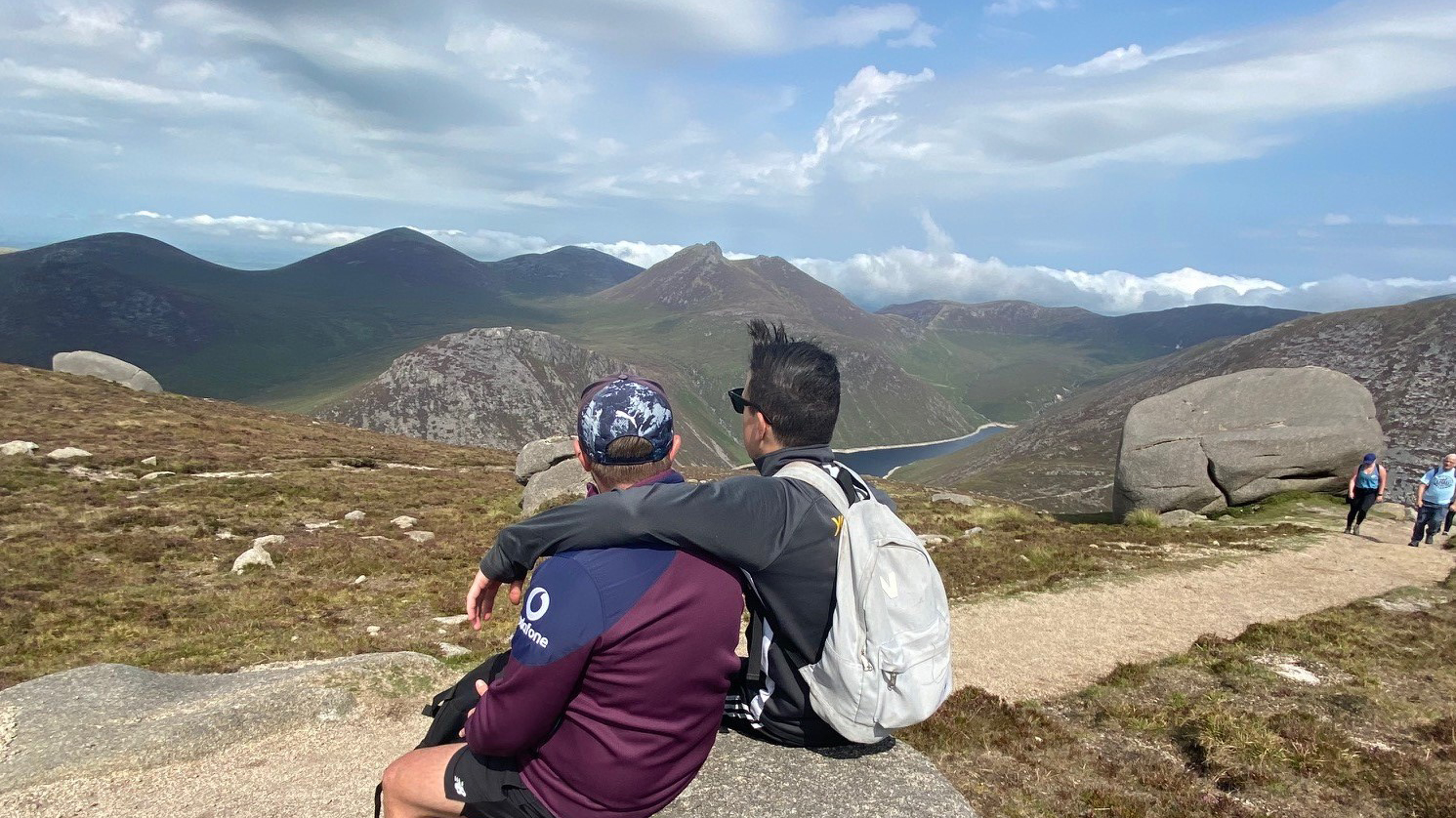 Two people on the Mournes
