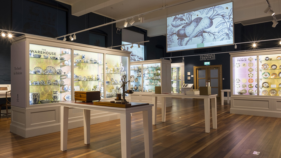 A gallery at The Musuem of Royal Worcester