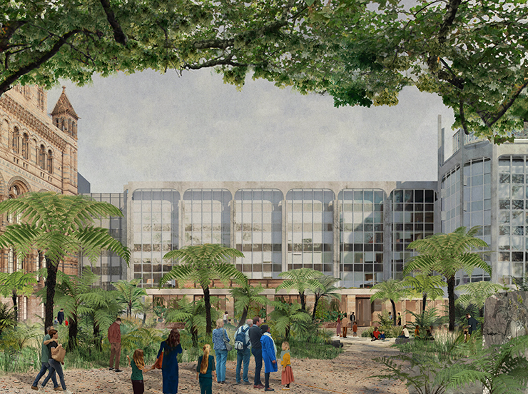 Visual drawing of Natural History Museum's garden building