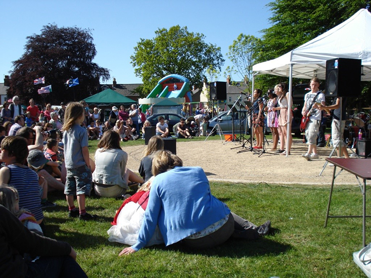 A performance at Stafford Orchard