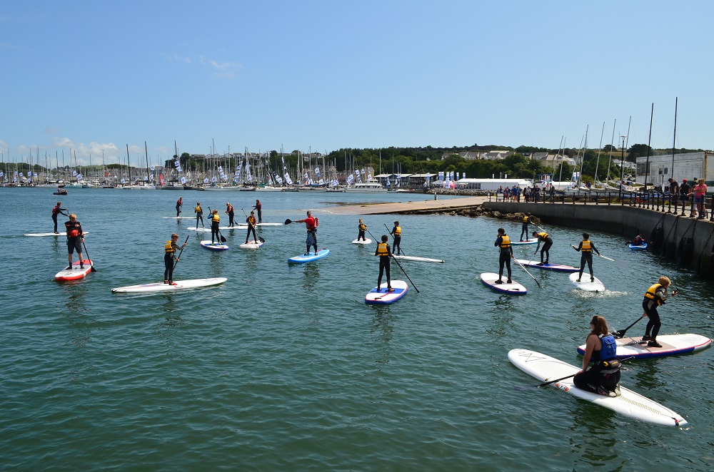 Stand up paddle boarding at Plymouth