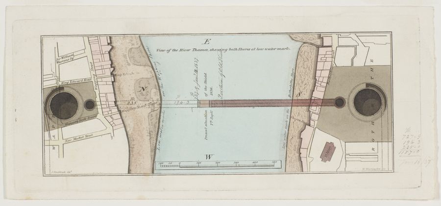 Watercolour image from Thames Tunnel Archive collection