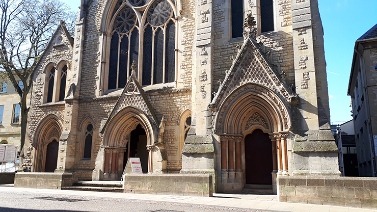 A church facade