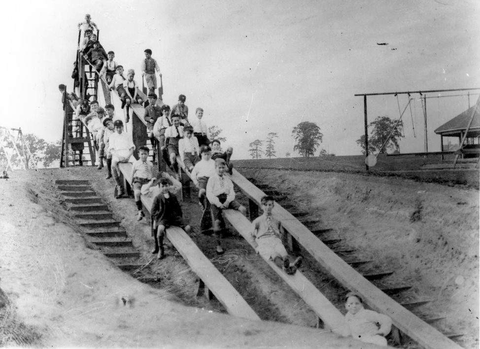 Children on slide