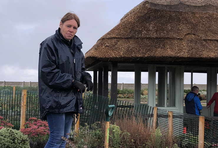 Volunteer Clare Cooper at the Venetian Waterways