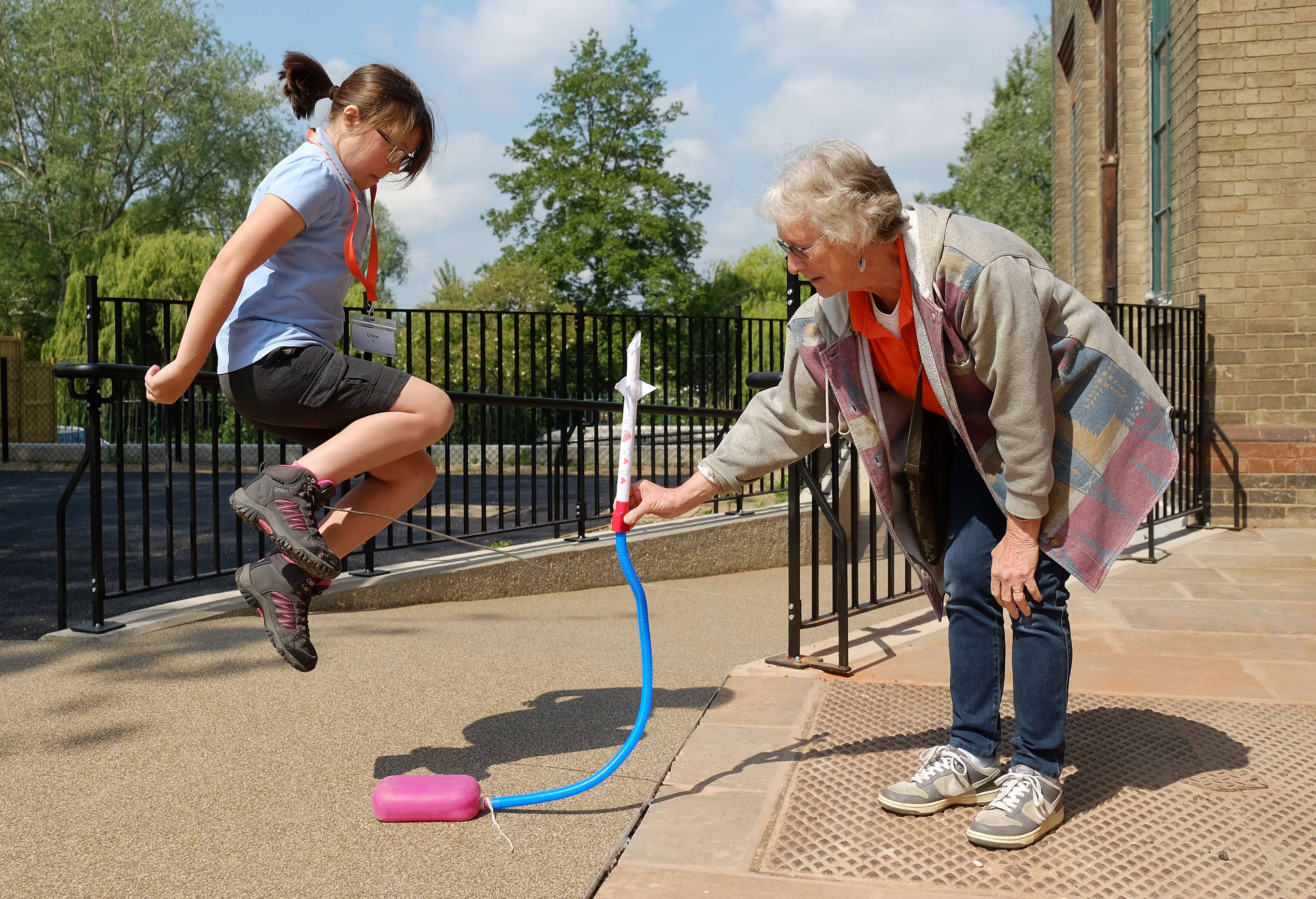 Girl skipping