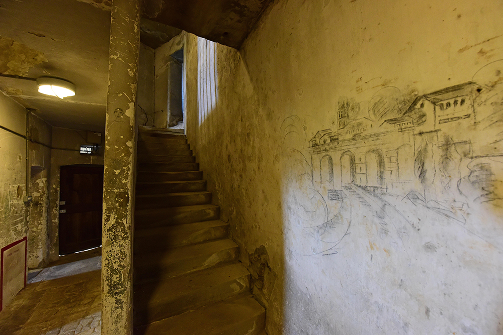 Graffiti from WWI conscientious objectors imprisoned at Richmond Castle