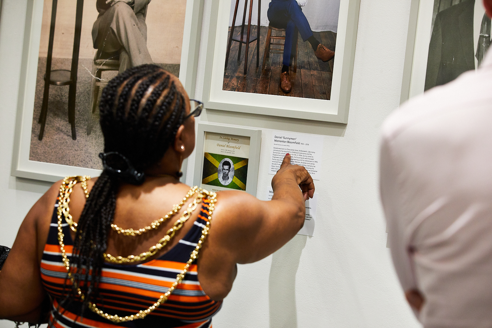 Woman in museum