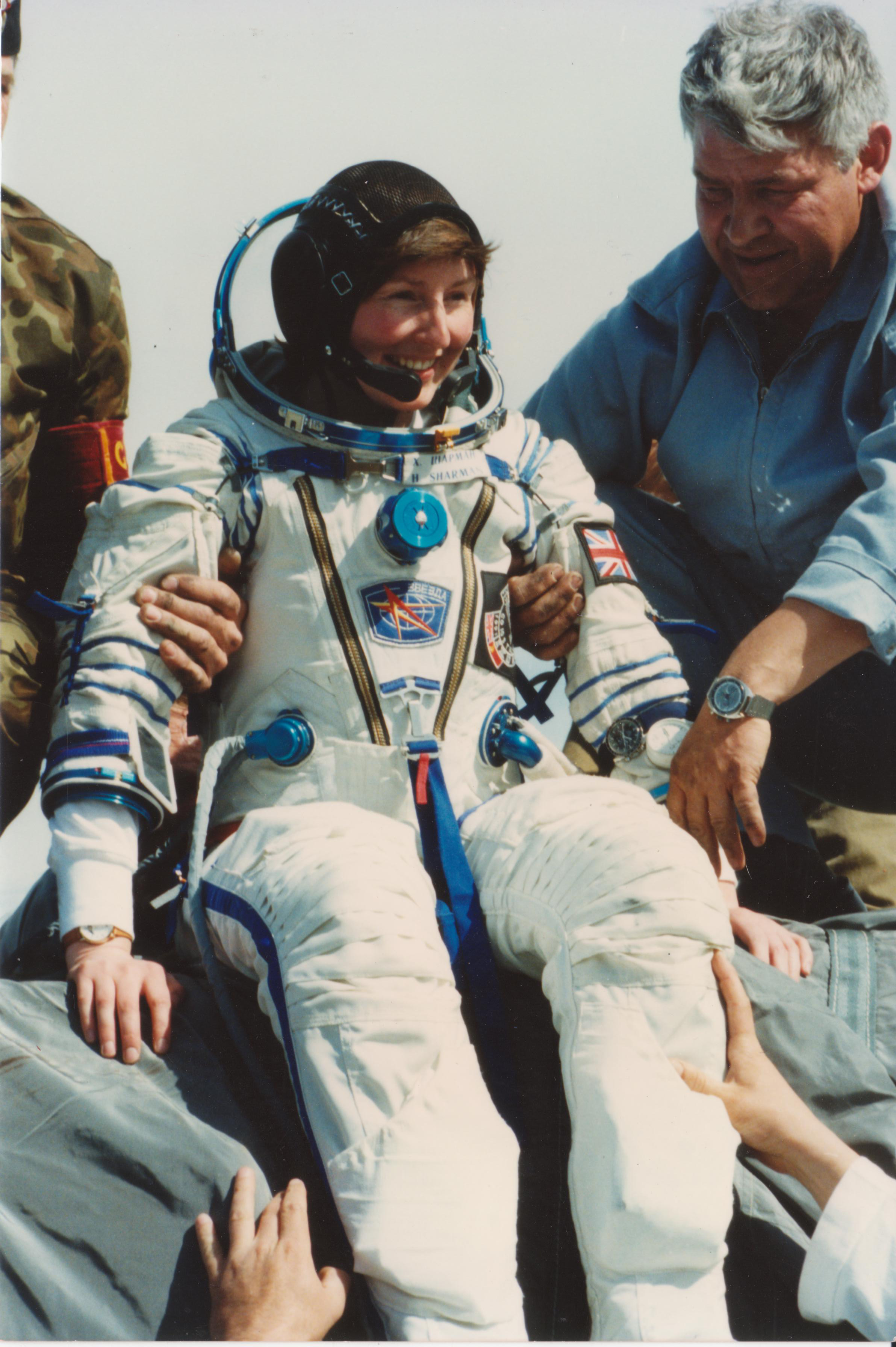 Helen Sharman in spacesuit