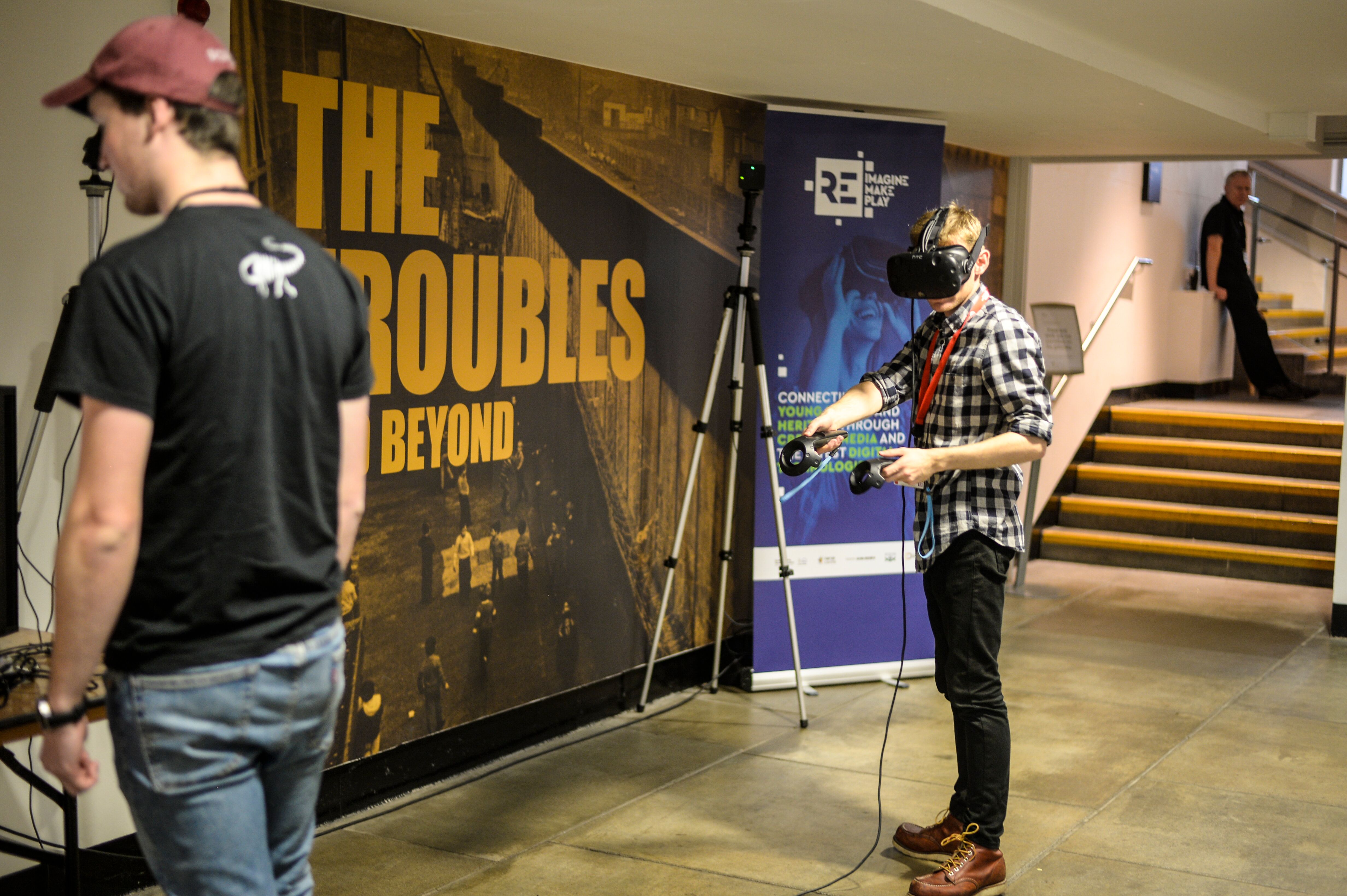 Young person with VR headset