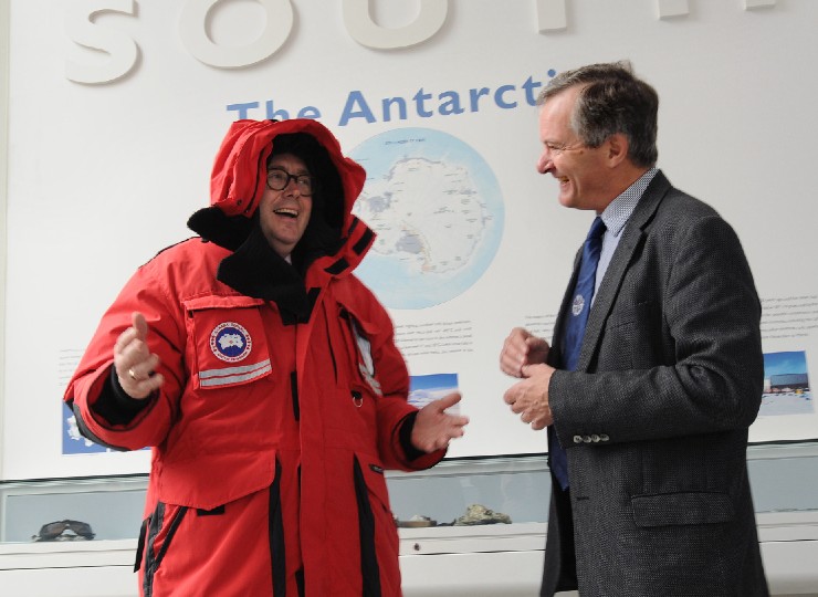Sir Peter Luff in red anorak