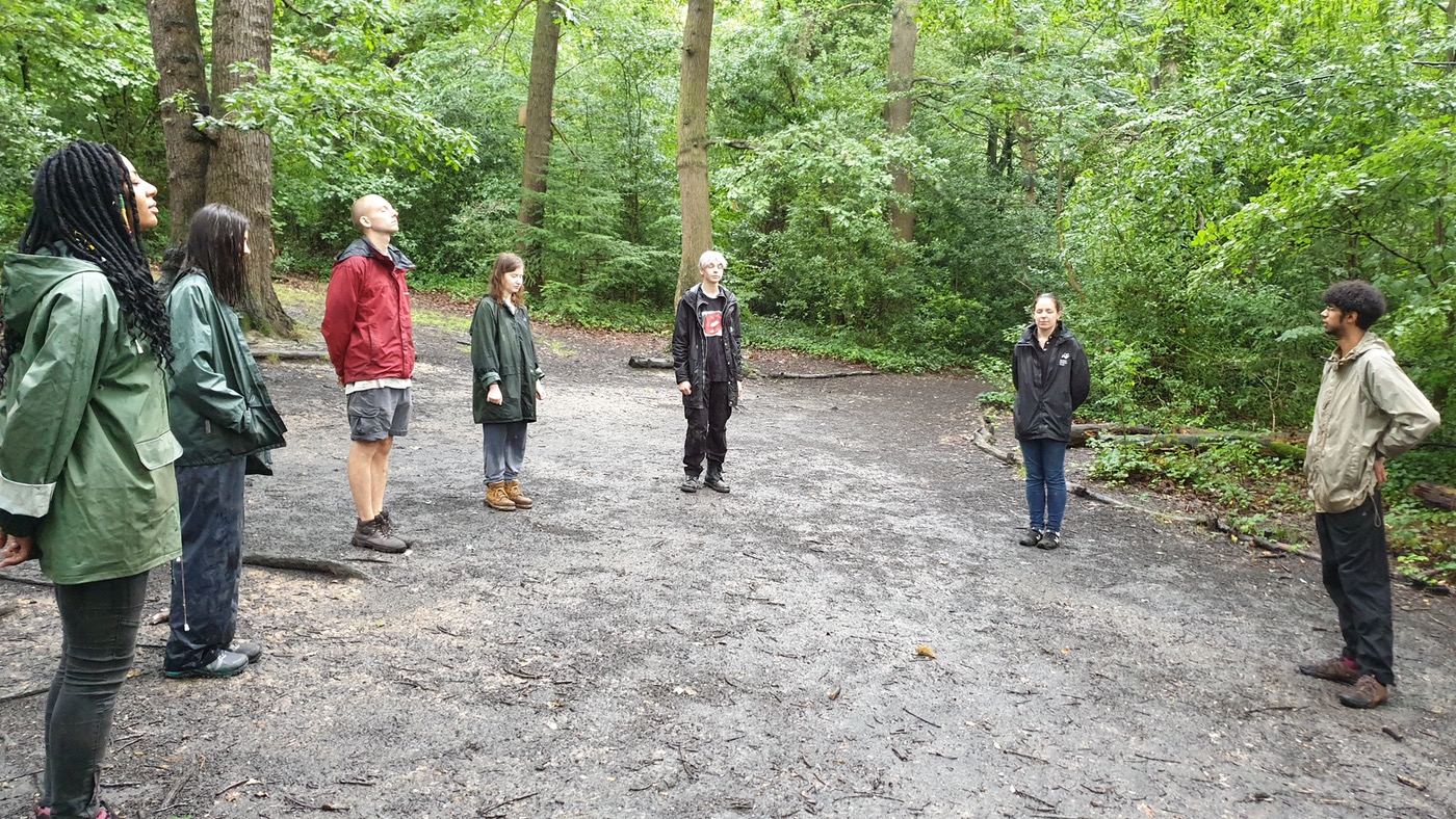 Young people in a circle