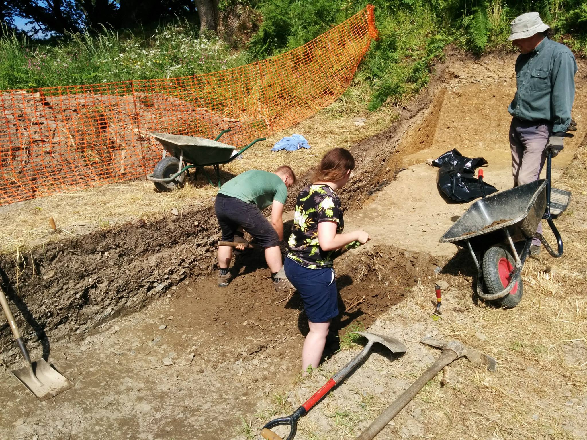 Jamie working on an archaeological dig site Jamie working on an archaeological dig site
