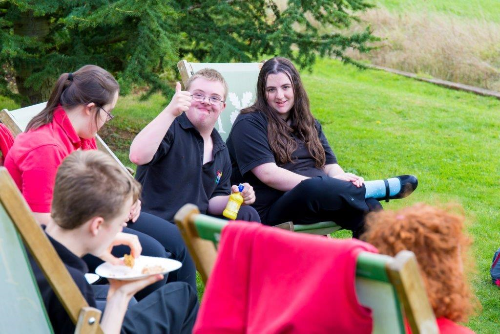 Changing lives: helping Rachel reach Stanley’s world Children stop for a lunch break during the Potter and Ponder trail