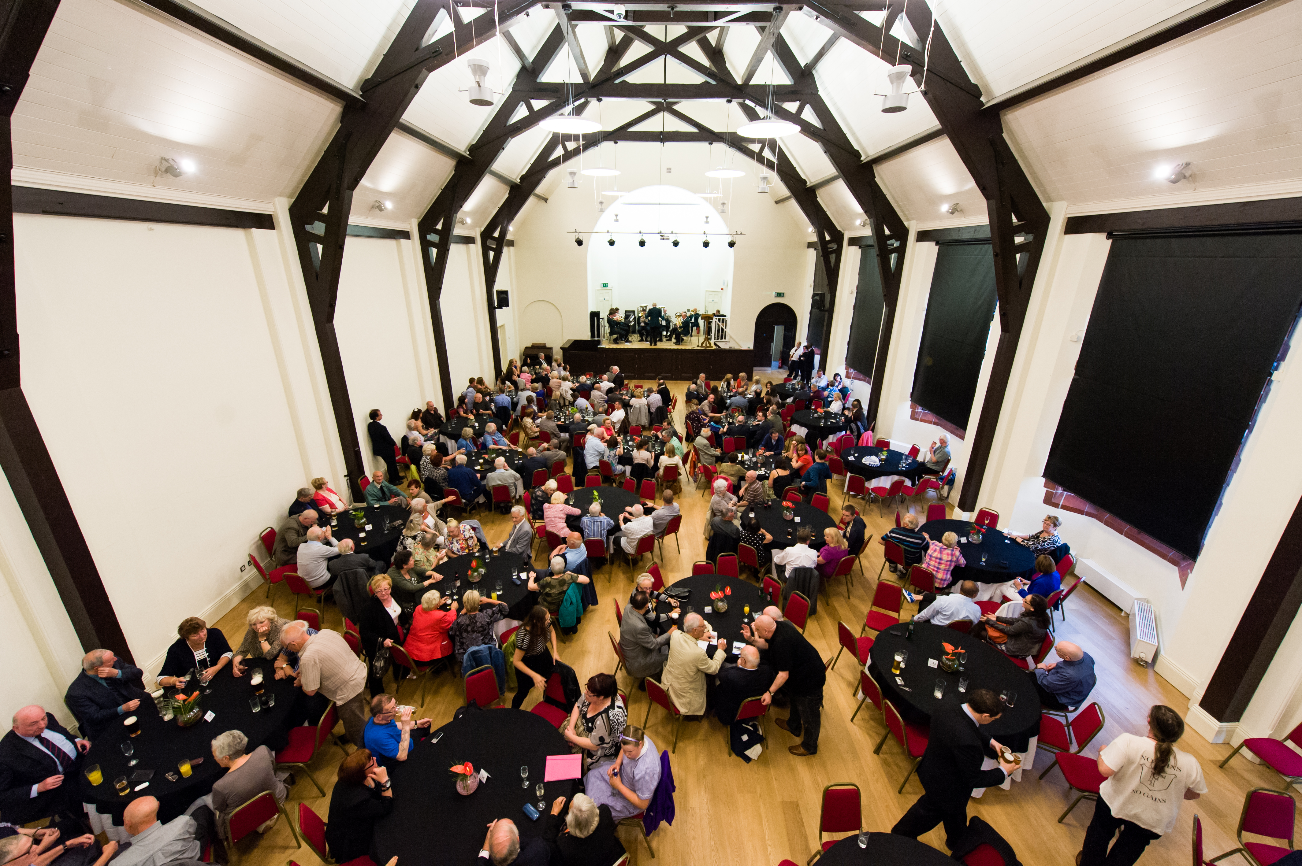 The Florrie's refurbished hall, filled with people attending an event The Florrie's refurbished hall, filled with people attending an event
