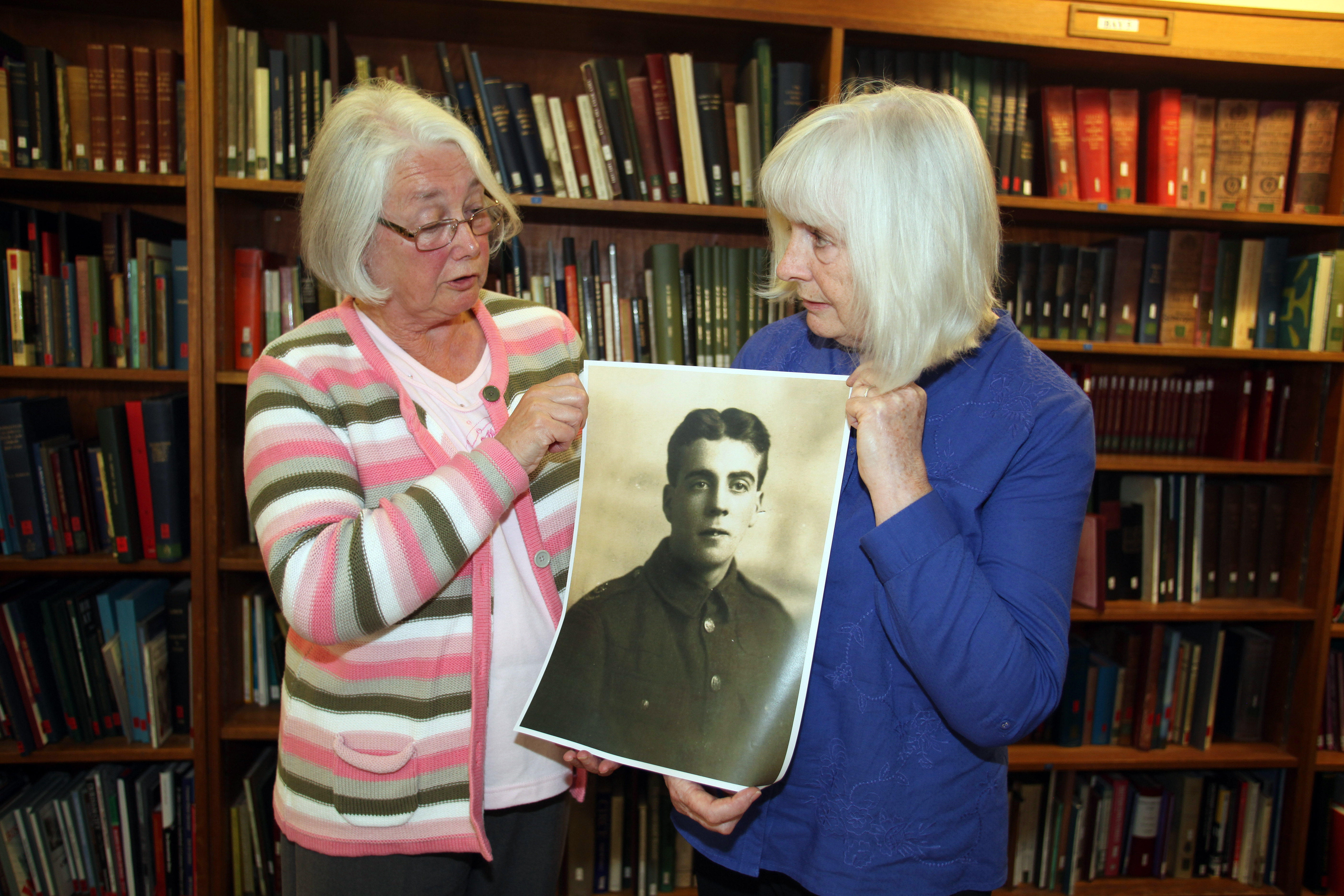 Norma Corner and Margaret Eason with photo of Arthur Norma Corner and Margaret Eason with photo of Arthur