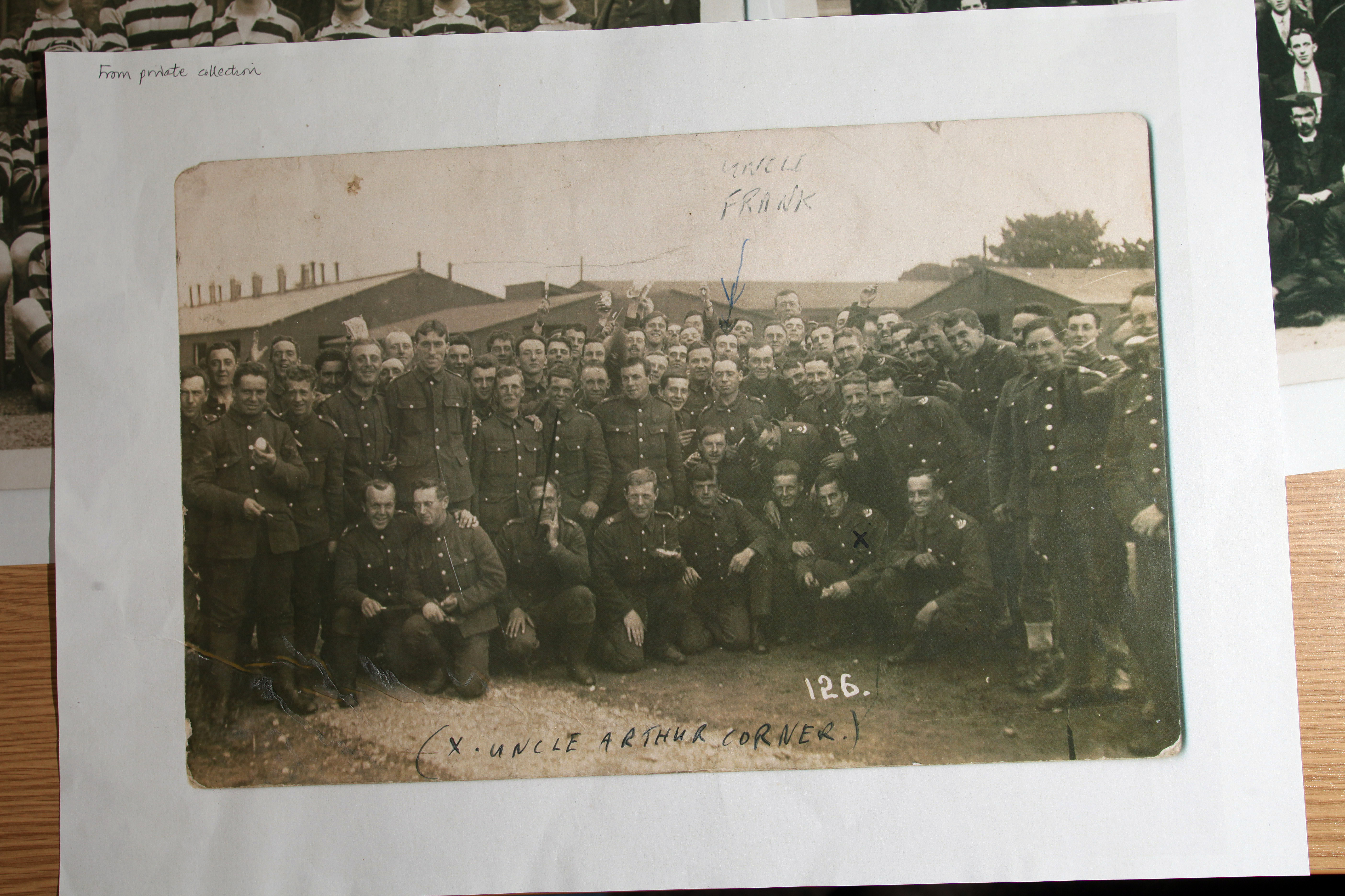 The photo from the biscuit tin A photo of First World War soldiers