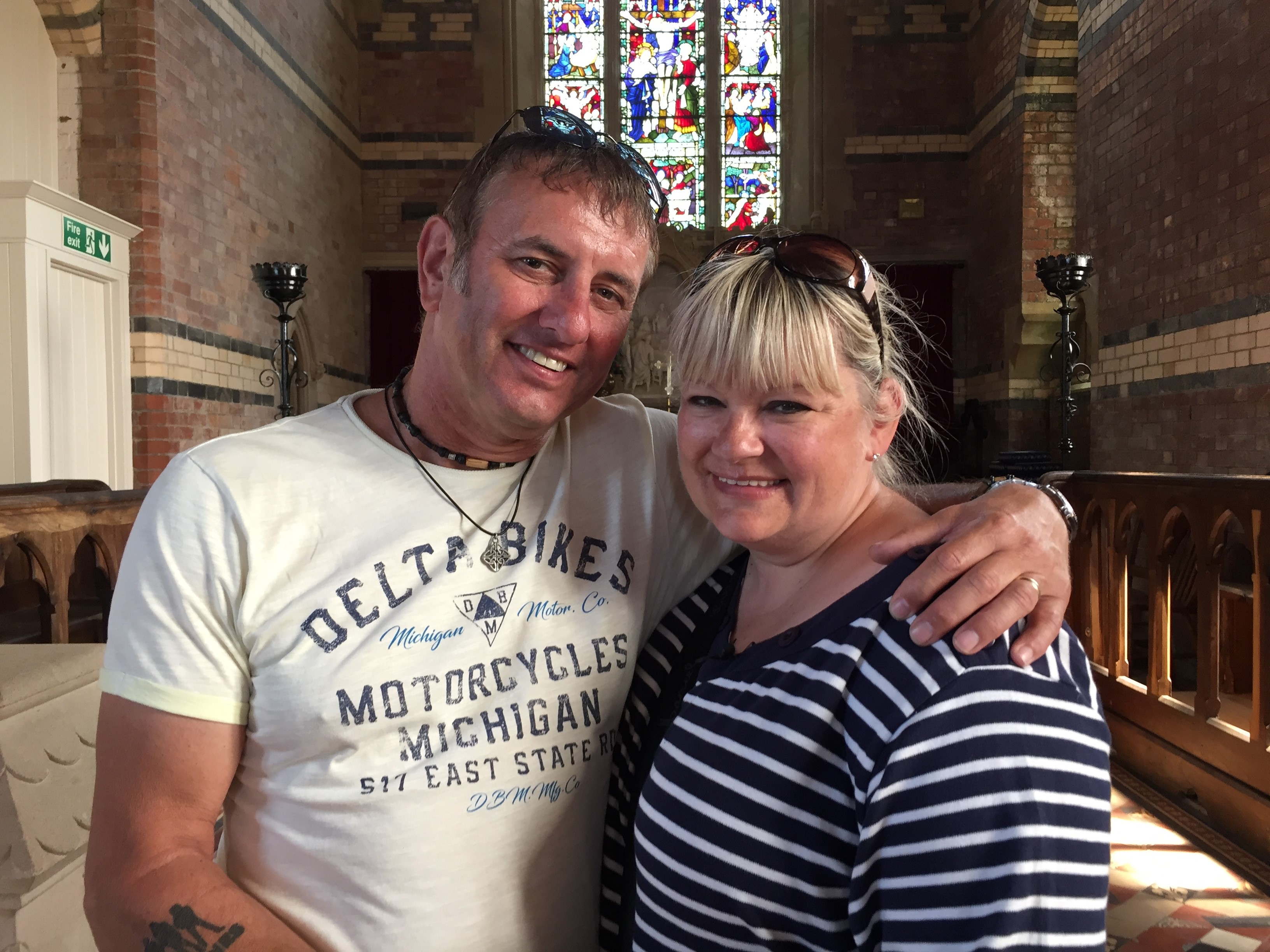 Changing lives: helping Rachel rediscover her island paradise Rachel and her husband Andy smiling