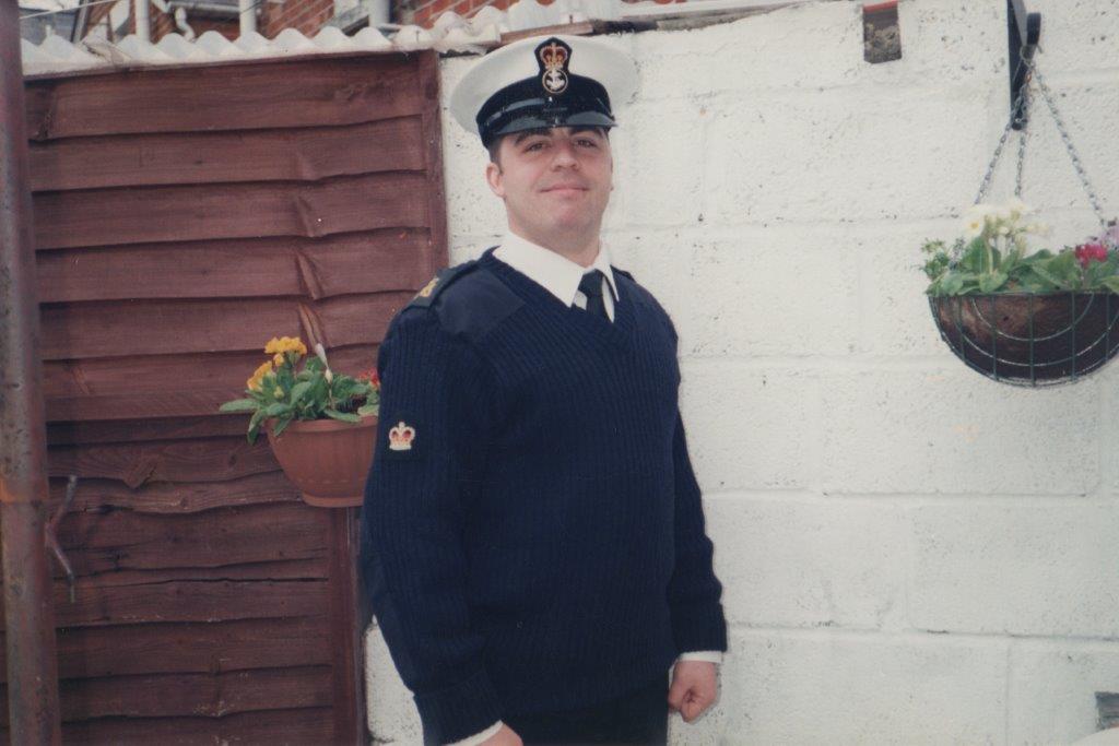 Neil Clements in his Royal Navy uniform Neil Clements in his Royal Navy uniform