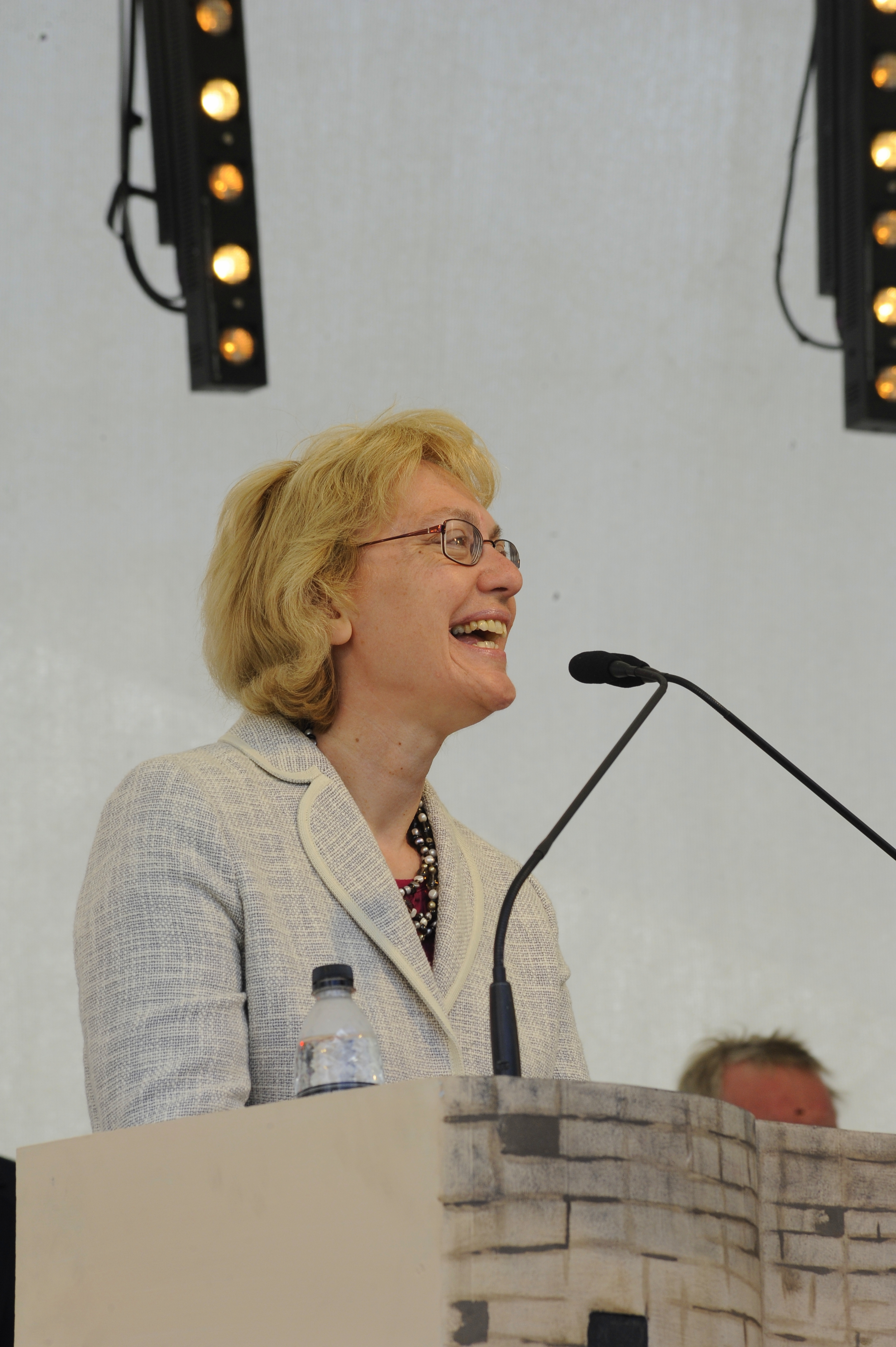 One big day Carole Souter giving a speech at the opening