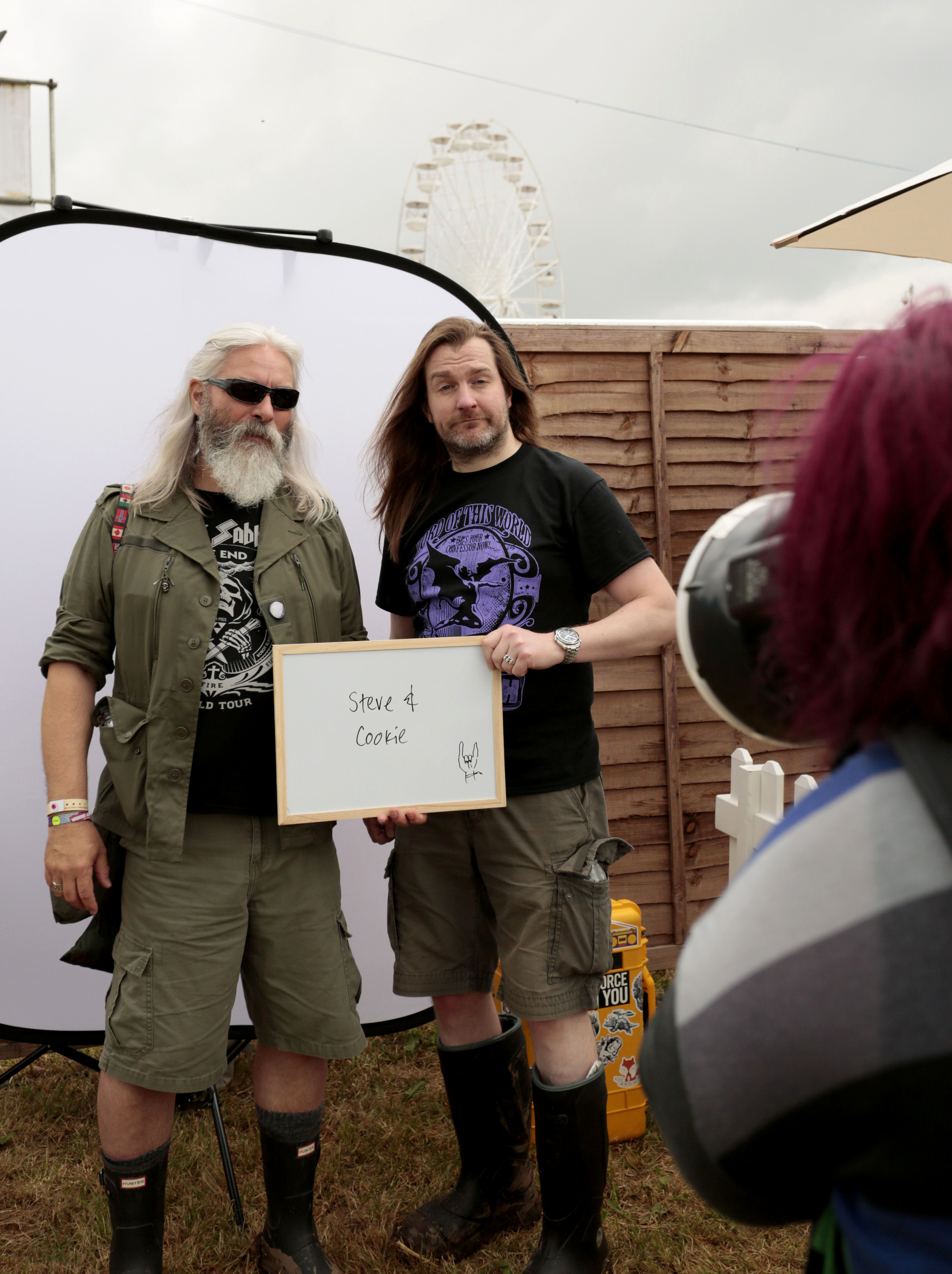 Two heavy metal music fans