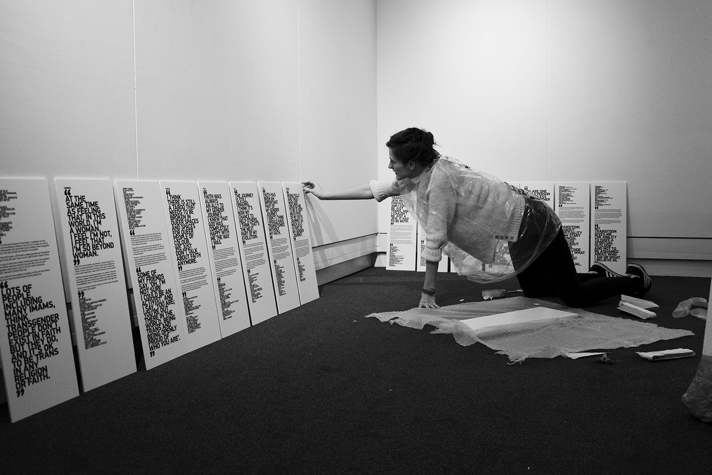 Installing the Twilight People exhibition