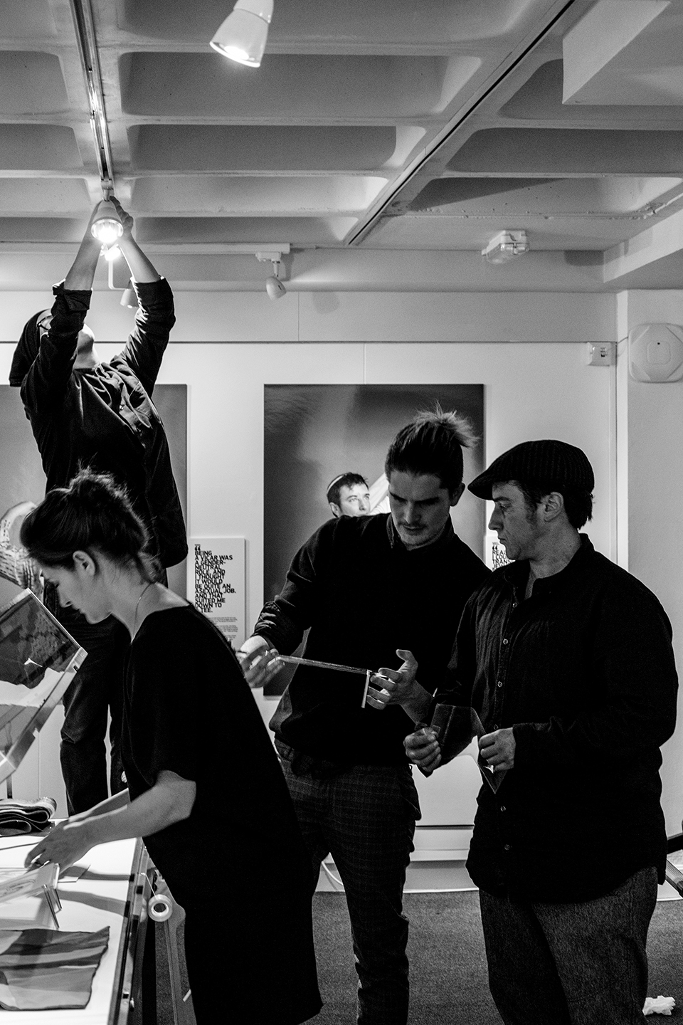 Installing the Twilight People exhibition