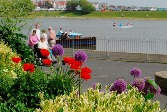 Beautiful flowerbeds in Fairhaven Lake and Gardens in Lancashire Beautiful flowerbeds in Fairhaven Lake and Gardens in Lancashire