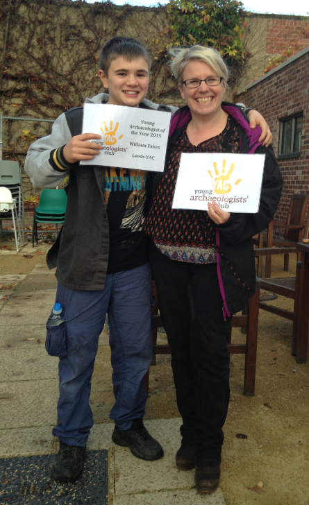William with Louise Martin, who nominated him for the award William with Louise Martin, who nominated him for the award