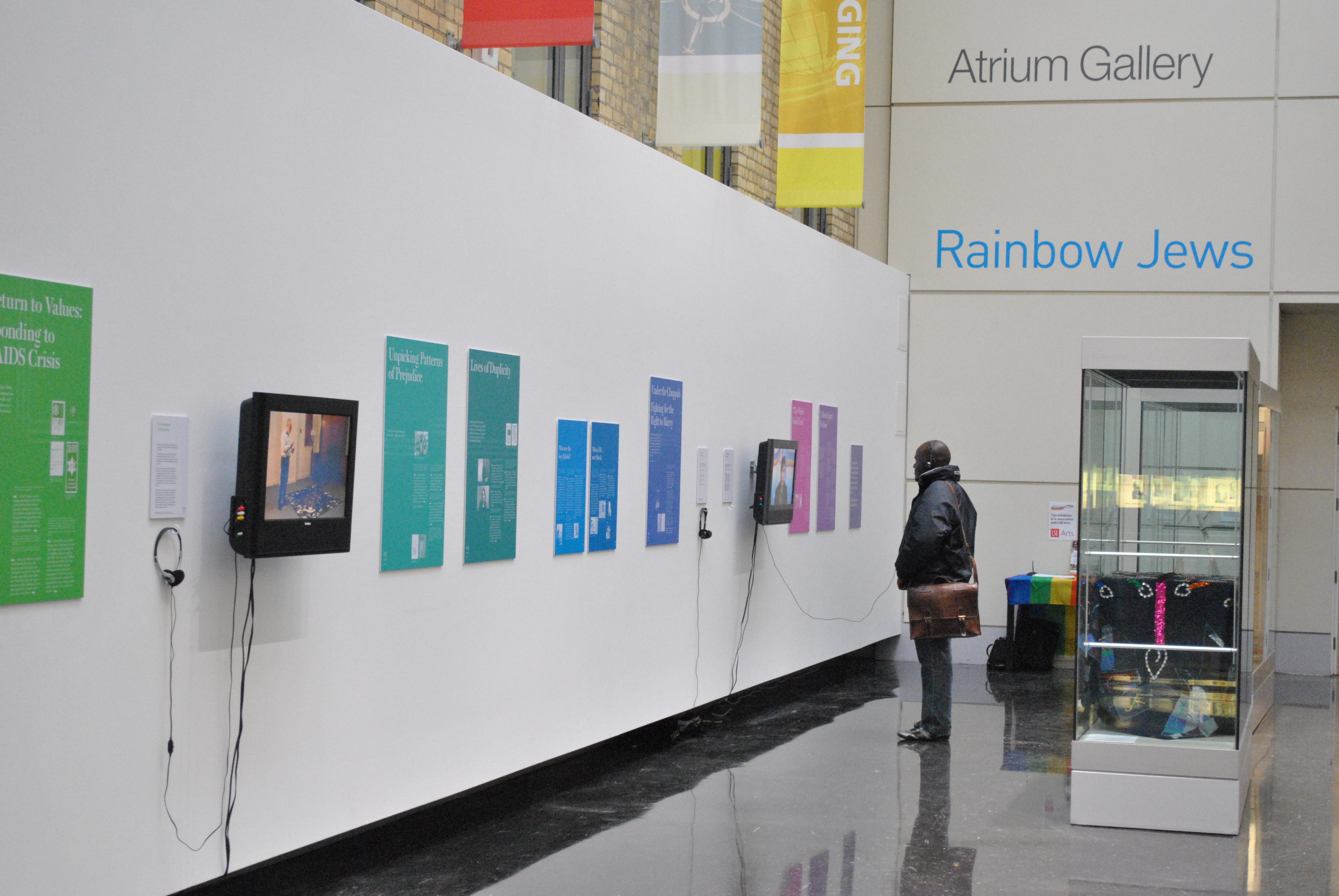 Celebrating LGBT History Month A visitor at an exhibition