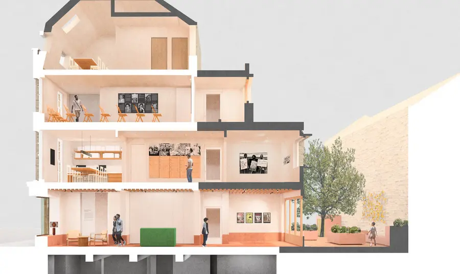 Architect drawing of The Anti-Apartheid Legacy: Centre of Memory and Learning.