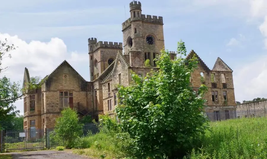 An outdoor view of the Hartwood Asylum