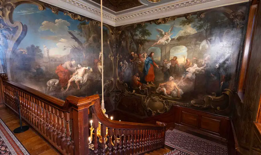 The Pool of Bethesda (1736) and The Good Samaritan (1737) on the Hogarth stair.