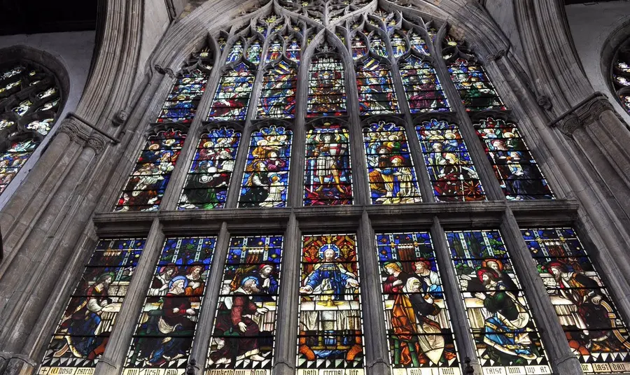 The East Window of Hull Minster The stained glass East Window inside Hull Minster