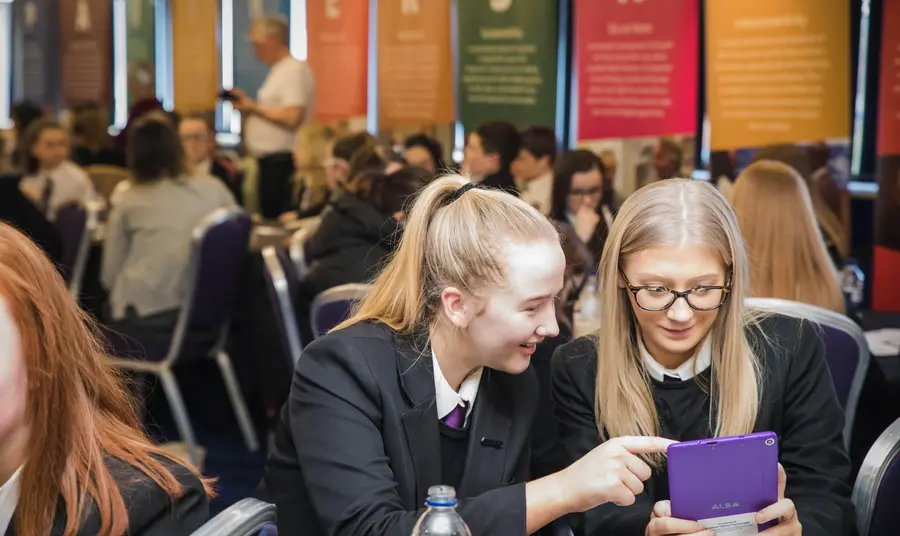 Young people taking part in a workshop