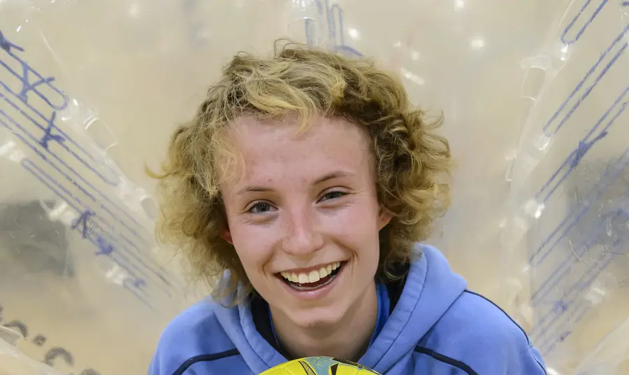 Changing lives: what the Romans did for Danielle Danielle Pointon in a zorb with a football