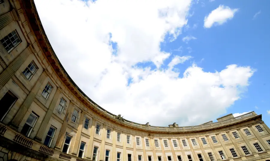 Contractors on site as Crescent’s renaissance begins Outside view of Buxton Crescent