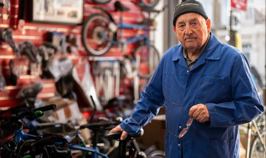 Ted at his shop in Forest Gate