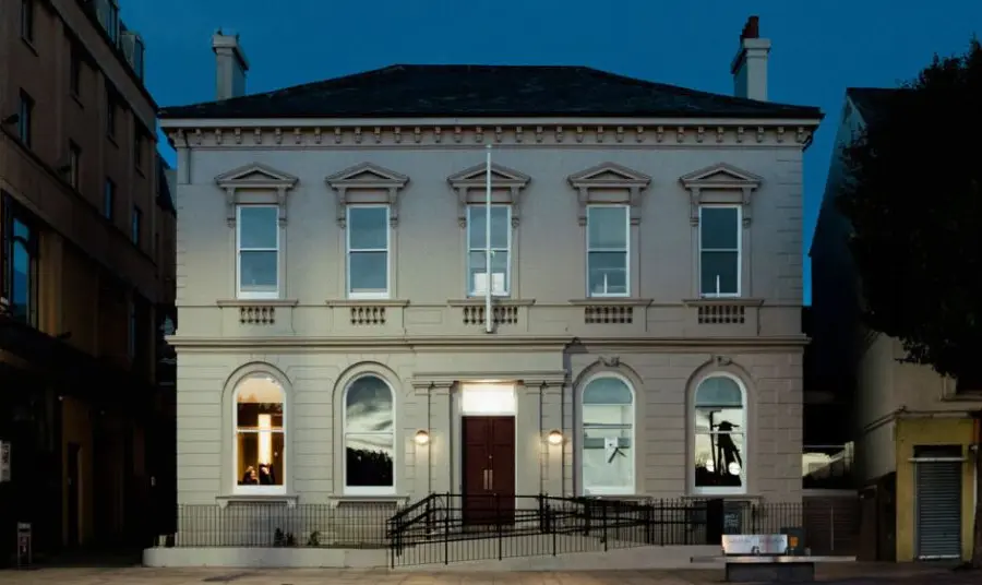 Court House, Bangor Front elevation of The Court House, Bangor building in the evening.