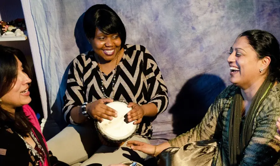 Women sharing skills and traditions