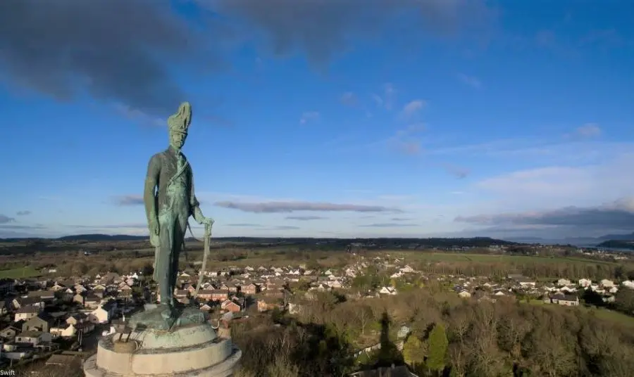 Birds eye view of the Marquess of Anglesey's Tower